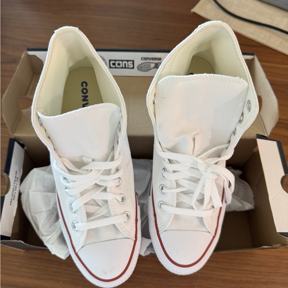CONVERSE Chuck Taylor All Star White High Top Shoes - Picture 2 of 6